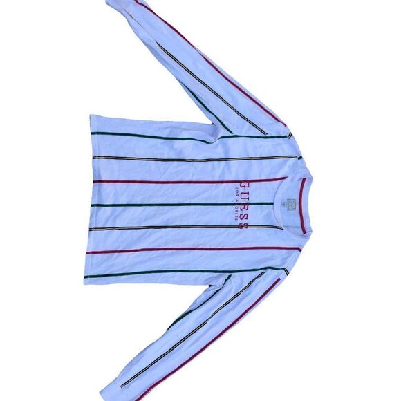 STRIPED Guess Shirt Guess Los Angeles White Medium Vertical - Picture 5 of 7